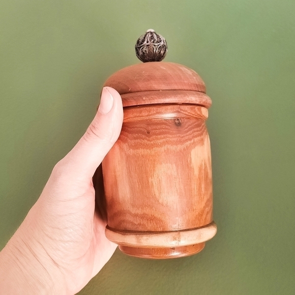 Hand Made Vintage Metal & Wood Pet Urn - Picture 6 of 7
